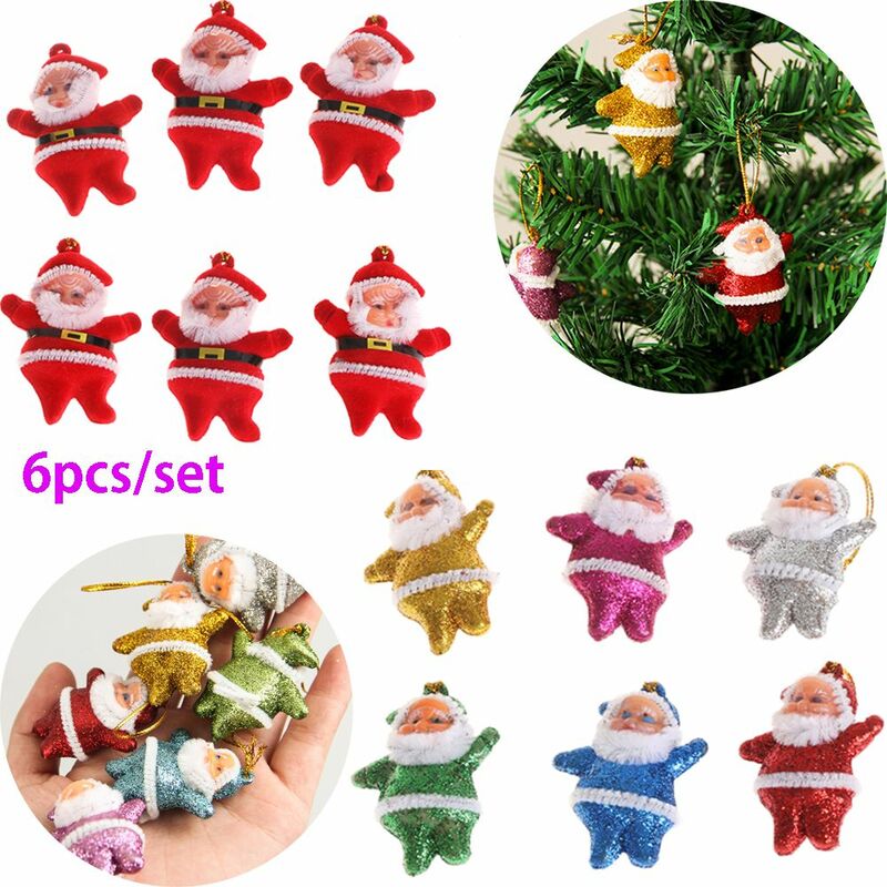 Pendurado Papai Noel Party Supplies, Decoração De Árvore De Natal, Favores Infantis, Novos Presentes