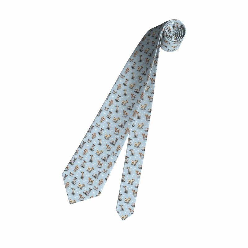 العرف الحرير كلب الرقبة التعادل للمكتب ، جاك الترير جرو الحب ربطة العنق ، الرجال ربطة العنق