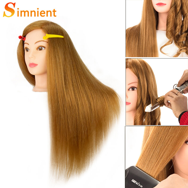 New Female Mannequin Training Doll Head With 80% Real Hair For Hairsyles Hairdressing Cosmetology Dolls Head With Stand Tripod