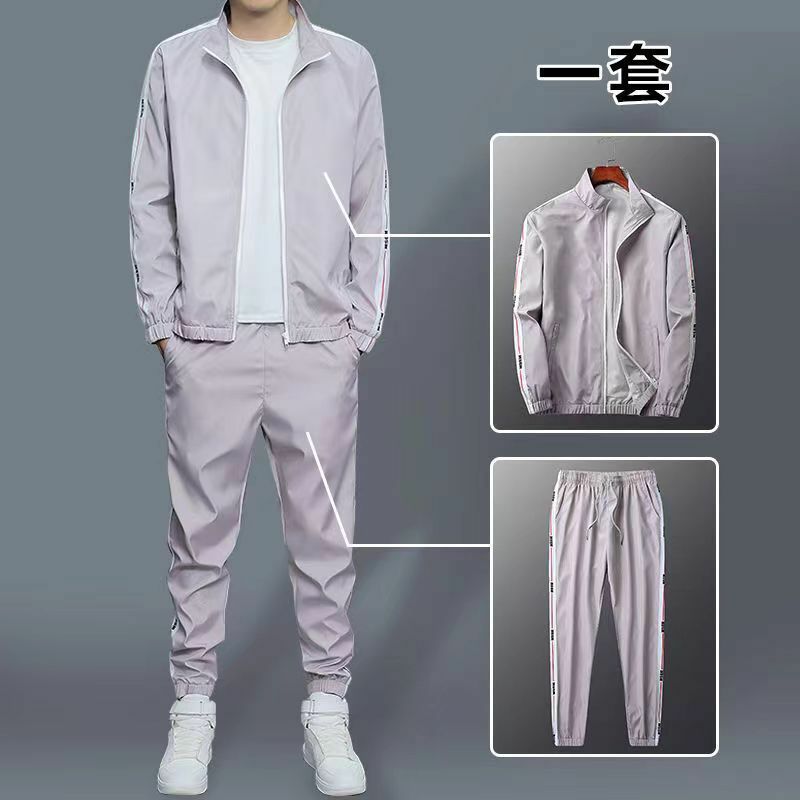 Spring and Autumn Casual Jacket Loose Men's Sports Suit
