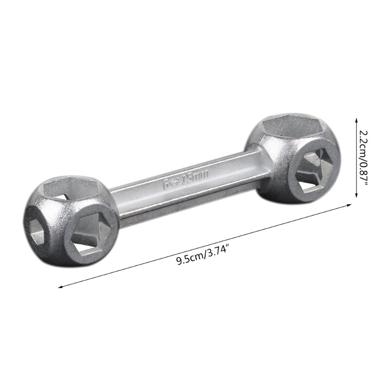 Fiets Reparatie Tool Bone Type Wrench Inbussleutel Voor Fietsen Trein Lift Kleppen 6-15mm Moersleutelmoersleutel