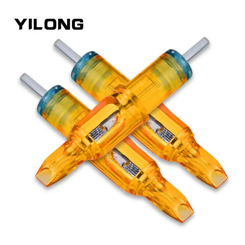 10pcs Yellow Dragonfly Tattoo Cartridge Needle 1 3 5 7 9 11 13 14 15 RL RM RS M1 For Tattoo Machine Pen Needle Accessories