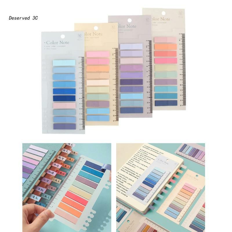 Pestañas adhesivas Morandi para libros, marcador de página de Color, 40/14/18 colores, 4/6/8/10/12/60/80 paquetes