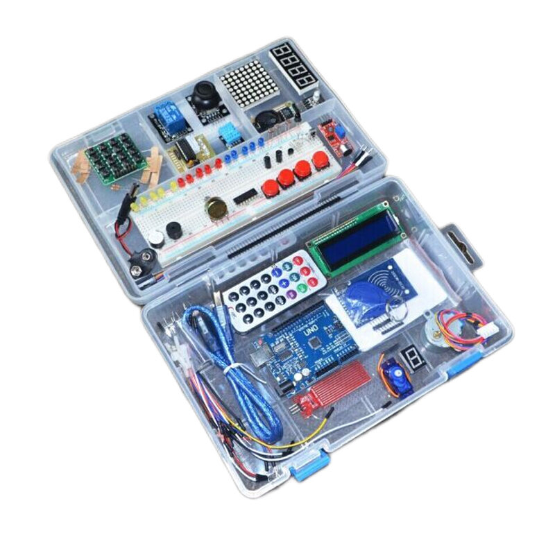 RFID Atualizado Versão Avançada Starter Kit, Learning Suite, LCD 1602, Open Source, Robô Programável, Kit DIY, Arduino UNO R3
