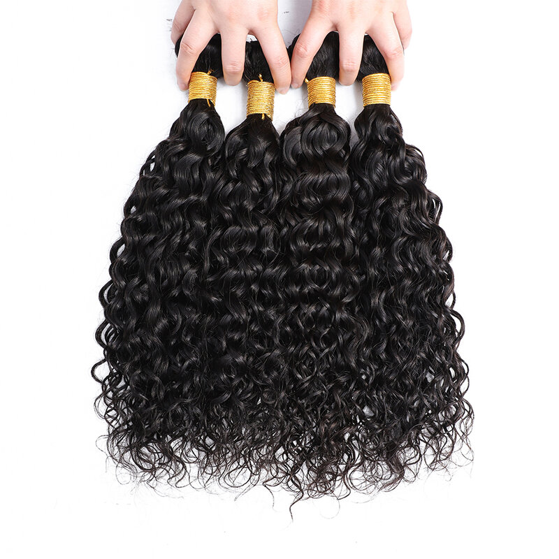 Onda de água Curly Hair Extensions, Peruvian, Wet and Wavy, Cabelo Pacotes Deal, 10A, 100% cabelo humano, 1 Pacotes, 3 Pacotes, 4 Pacotes
