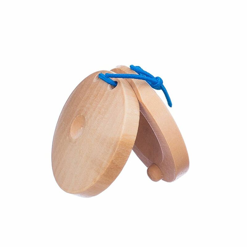 Educational Wooden Listening Ability Unisex Castanets Toy Percussion Musical Instrument