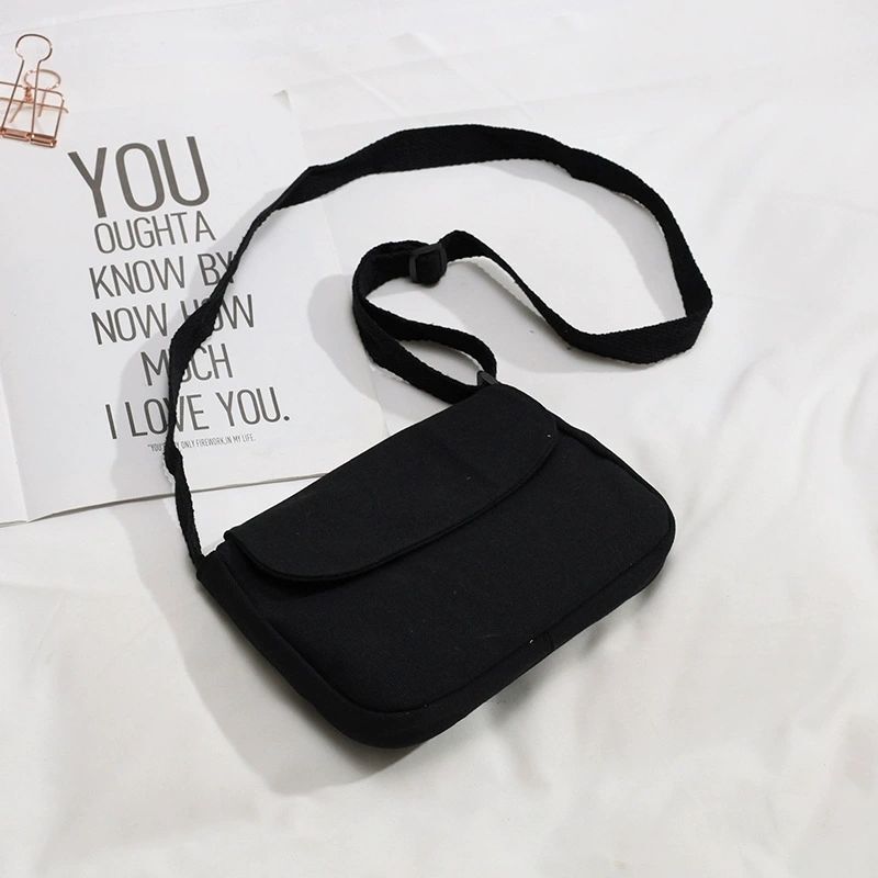 Canvas Shoulder Bag Color Women's Crossbody Bag Korean Version Versatile Small Fresh Square Bag Casual Student Outdoor Shoulder