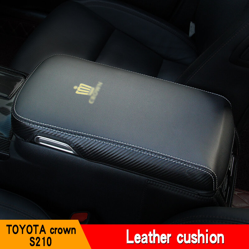Funda protectora de cuero para reposabrazos central, cojín a prueba de polvo, accesorios interiores, adecuado para Toyota serie 210 crown