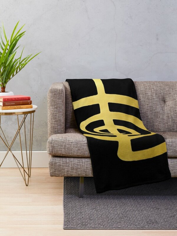 Reiki penyembuhan CHO KU REI elemen emas simbol kekuatan lemparan selimut rambut sofa perjalanan berbulu selimut lembut