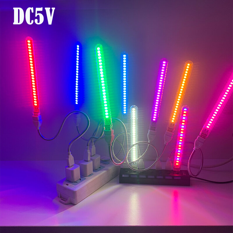 DC5V USB LED ضوء الليل 24 المصابيح الملونة مصباح أحمر أصفر أبيض أزرق أخضر أرجواني وردي أضواء الغلاف الجوي لغرفة النوم الديكور