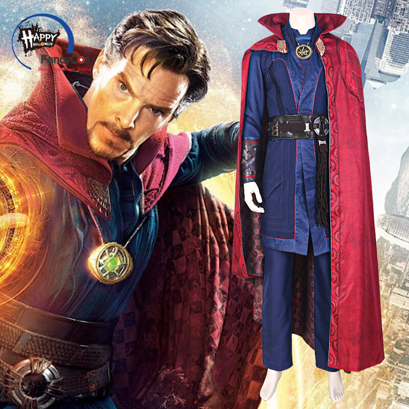 Dr. Steven disfraz de superhéroe Strange in the Multiverse of Madness, traje de capa, Halloween, Carnaval, Doctor Stephen