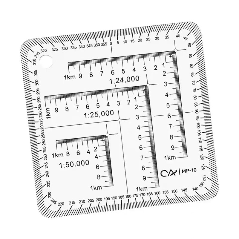 Mapa de Leitura de Bolso Transparente, Aprendizagem Escolar para Polting Utm, Usm, MS Coordenadas, 1:24000, 1:25000, 1:50000