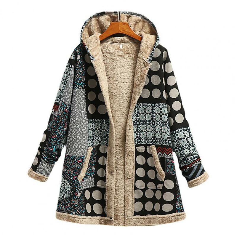 Vrouwen-Sudadera con capucha y bolsillos para mujer, ropa de invierno, de estilo Retro, para empalmar