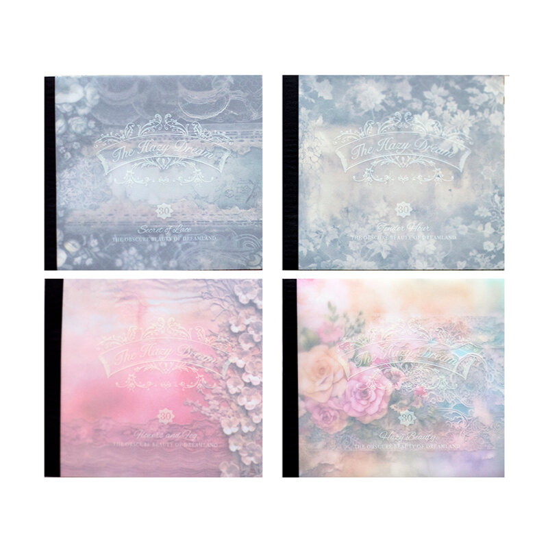4packs/LOT A hazy dream series creative simplicity material package message paper memo pad