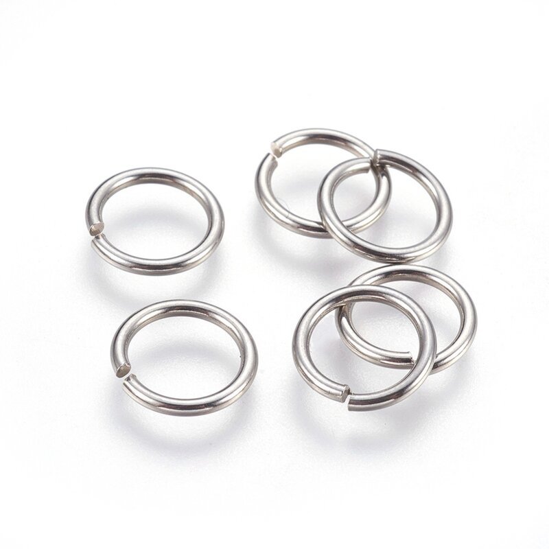 500 pçs/saco 10x2mm anéis de salto aberto de aço inoxidável loop split anéis conectores para acessórios de jóias que fazem a fonte de descobertas diy