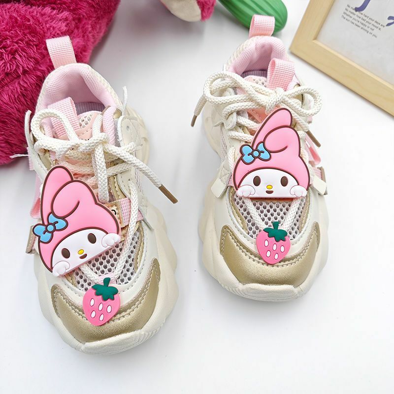 2024 Sanrio Kawaii Anime My Melody Girl Princess Tennis Summer Sweet Cute Cartoon Sports Shoes Breathable Gift for Kids