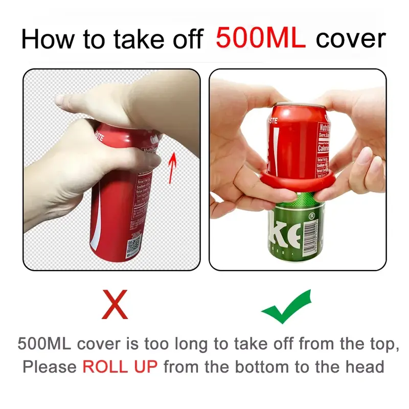 Silicone protector Hide a Beer Can Cover Hide Your Beverage Can Beer Can Sleeve Suitable for 12 oz 355ml Cans trick your colleag