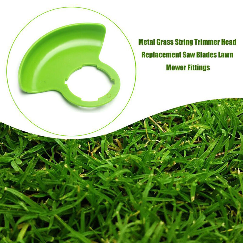 芝生と芝刈り機用のプラスチックガードツール,取り外し可能な剪定ばさみ,緑,1個