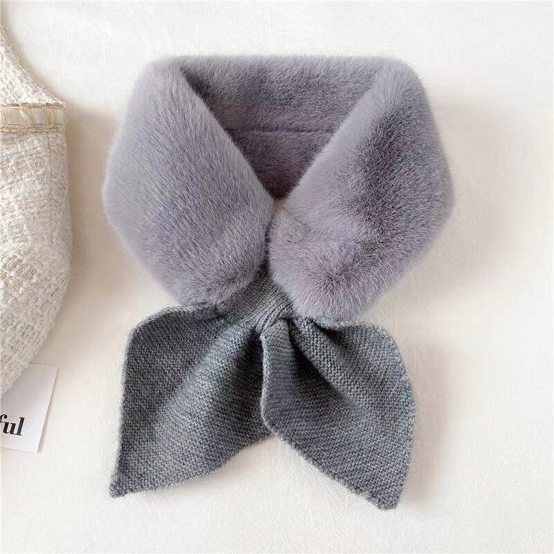 Winter Women Cross Straps Shawl Soft Neck Scarf Girls Ladies Autumn Winter Knitted Scarf Sweet All-Match Female Scarves