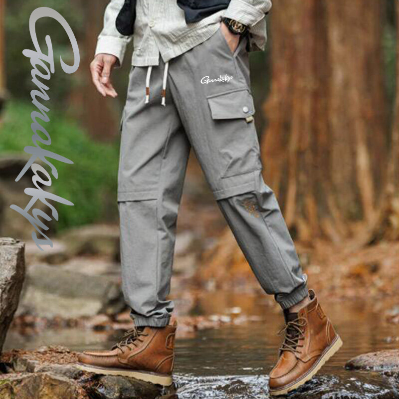 2023 Men's fishing pants quick drying men's waterproof and breathable fishing pants camping hunting outdoor sports pants