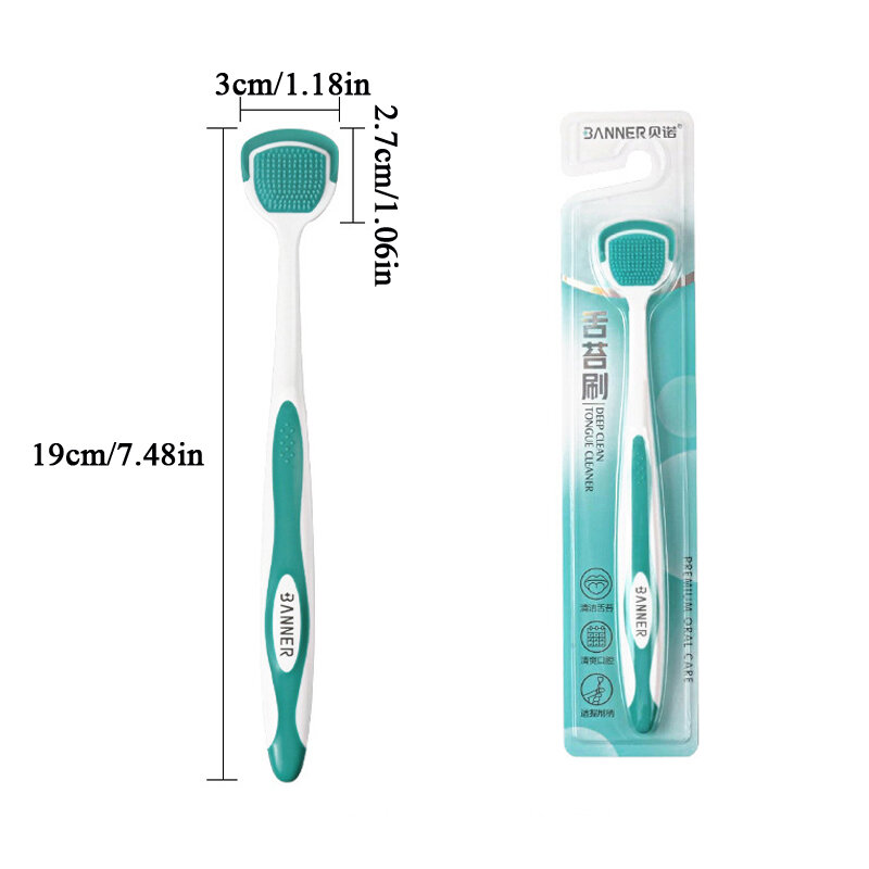 Tongue Scraper Brush Reusable Scraper For The Tongue Washable Tongue Cleaning Tool Fresh Breath Oral Hygiene Care Accessories