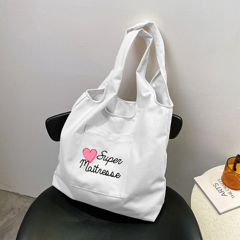 Borse per le donne Shopping Bag donna Canvas Shopping Harajuku borse a tracolla Shopping Girls Handbag Women Canvas Shopping Bag