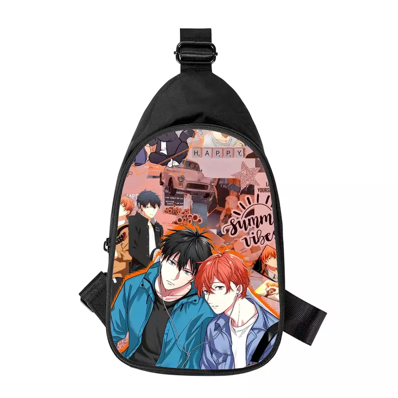 Новая мужская нагрудная сумка через плечо с 3D принтом из аниме по диагонали, женская сумка через плечо, школьная поясная сумка для мужа, Мужская нагрудная сумка