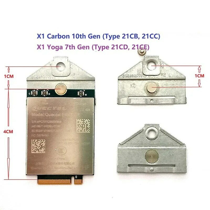 Quectel-Módulo LTE Cat4, soporte de extensión de tarjeta WWAN, antena 4G Original, bandeja de tarjeta SIM Global para portátil T14 P14s Gen3