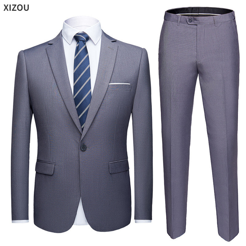 Мужской деловой костюм из трех предметов, классический пиджак с жилетом и брюками для свадьбы, 2024