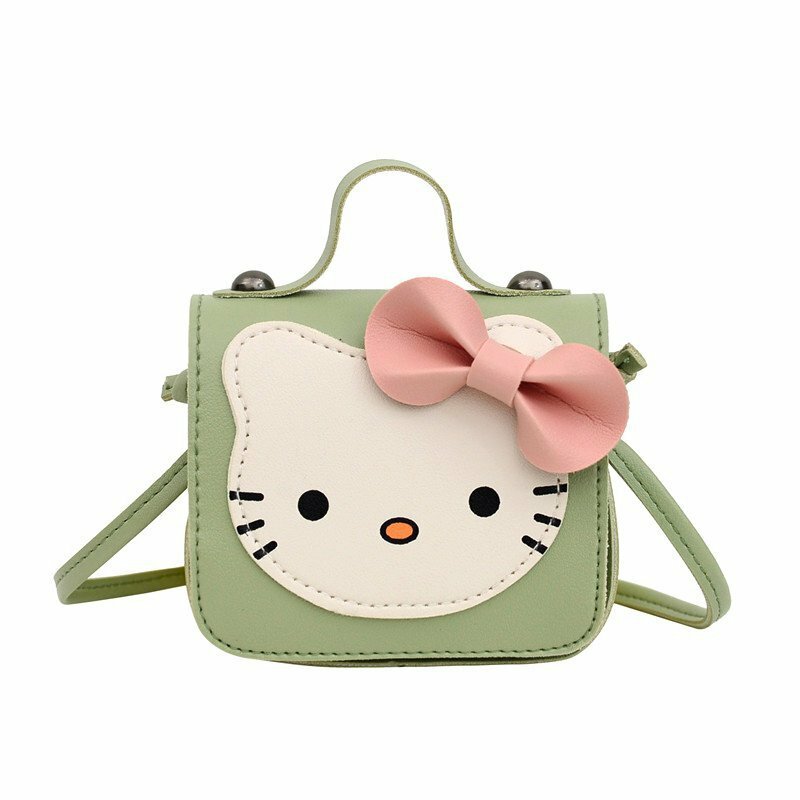 Hello Kitty 2024 New Mini Children's Cartoon Coin Purse Fashion Trendy Cute Shoulder Women's Bag PU Baby Street Crossbody Bag