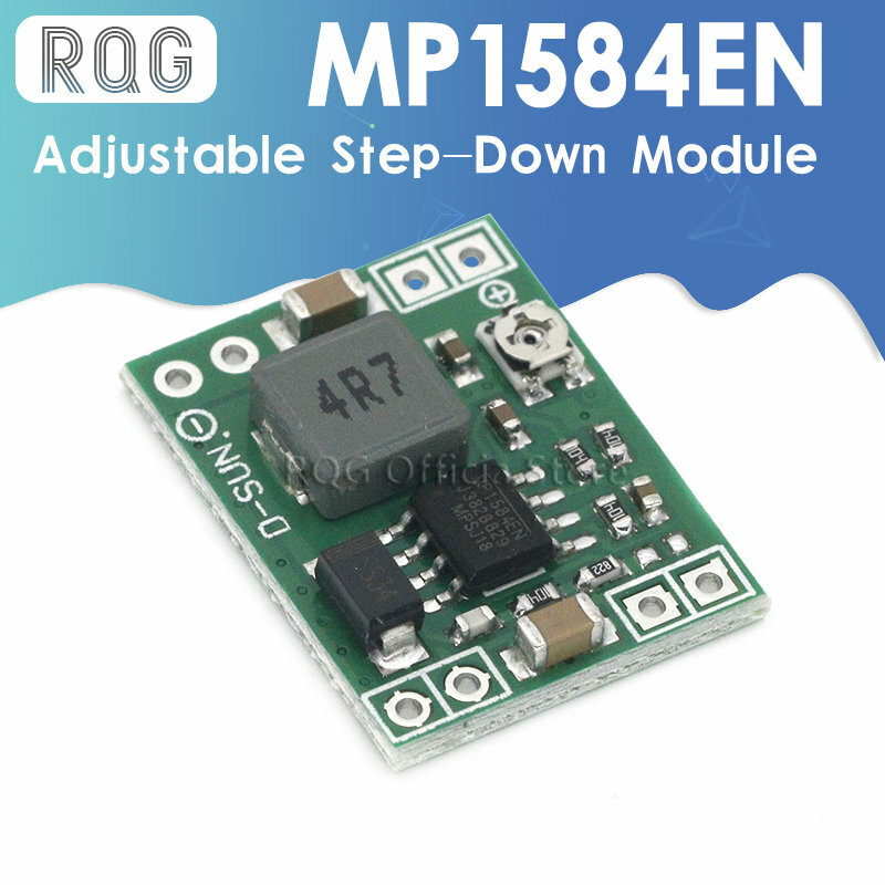 Módulo de fonte de alimentação step para arduino, ultra-pequeno, mp1584en, 3a, conversor buck ajustável para substituição lm2596