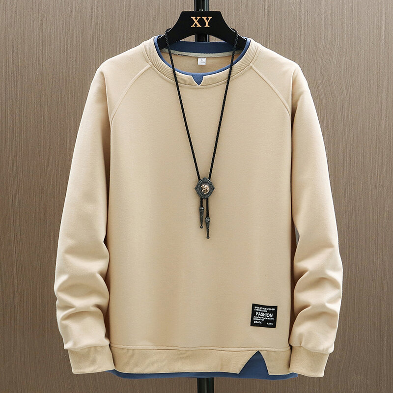 Moletom casual harajuku hoodies de cor sólida 2022 moda masculina falso duas peças hoodies masculino hip hop streetwear pulôver