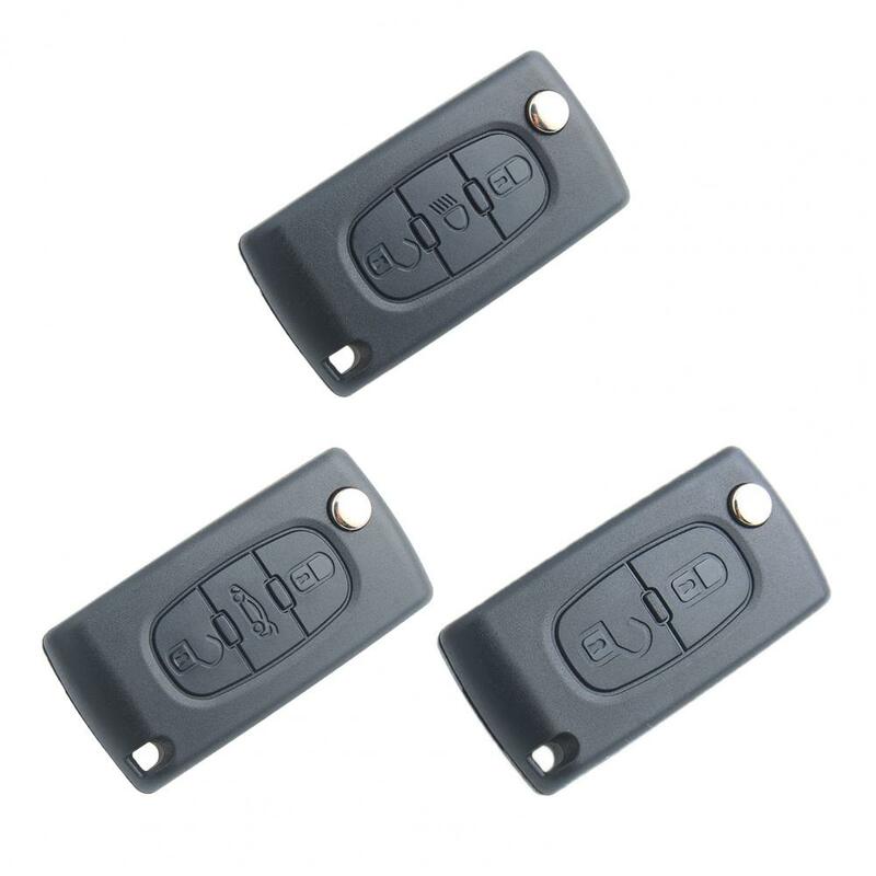 Remote Key Housing Durable Folding Car Key Shell for 307/408/308/407 Impact Resistant Remote Key Case Easy Installation