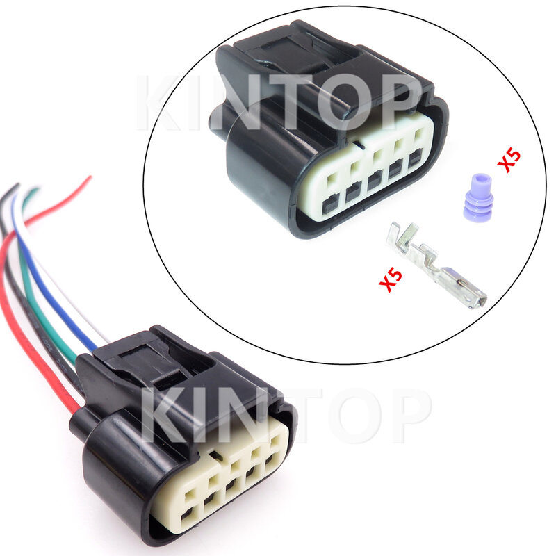 1 Set 5 Pin Soket Memanfaatkan Kabel Mobil 11904 untuk Toyoya 7283-5529-30 Konektor Tahan Air Otomatis dengan Kabel 7283-5529