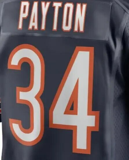 Cheap Embroidered Chicago America Football Jersey Name No. #2 D.J. Moore #34 Walter Payton Sports Shirts
