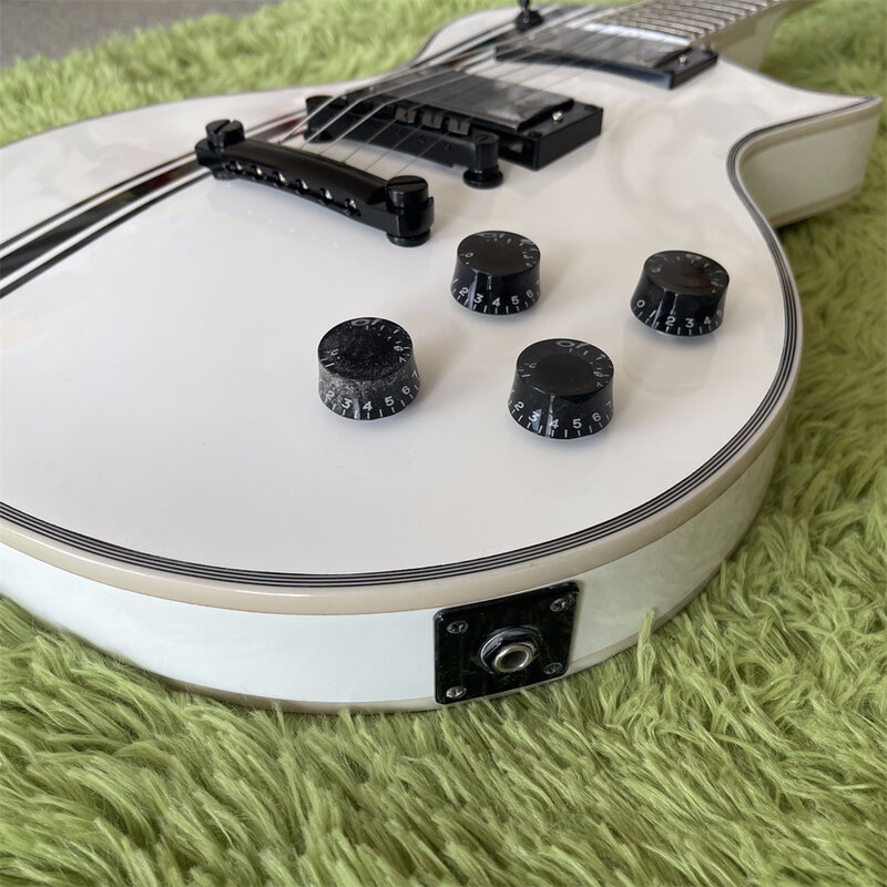 Darmowa wysyłka w magazynie gitara elektryczna gitara elektryczna biały żelazny krzyż czarny sprzęt specjalny podpis gitara gitara