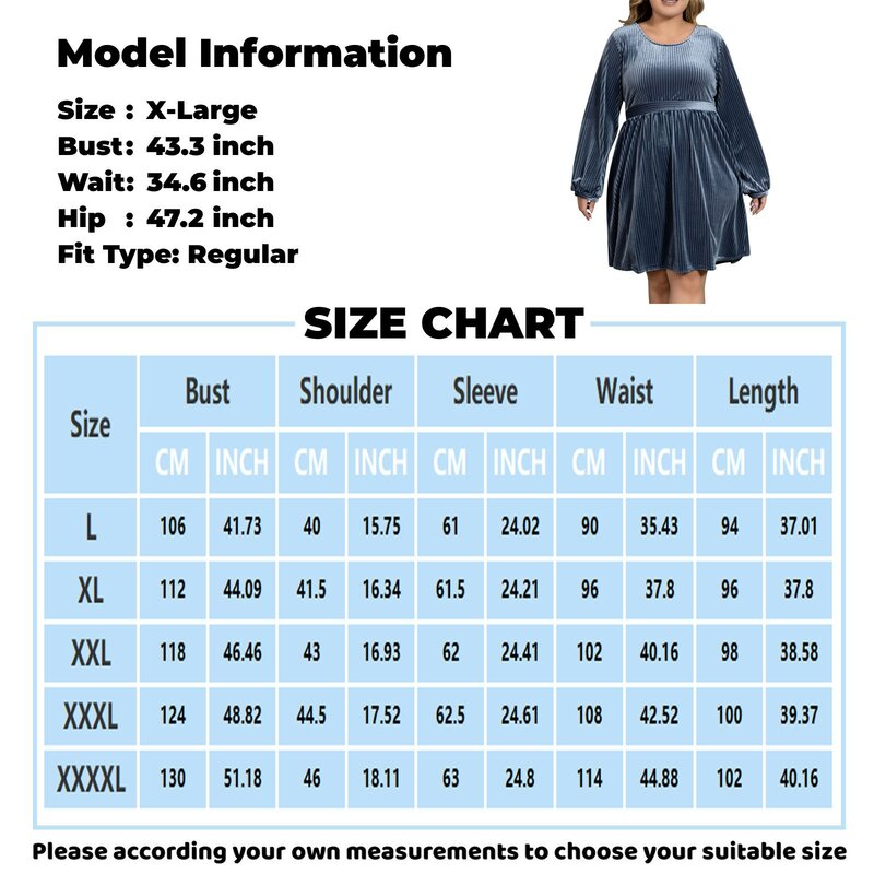 Solid Color Dress O Neck Long Sleeve Loose Midi Dress Women Womens clothing Plus Size 5XL Spring Autumn Corduroy Pockets