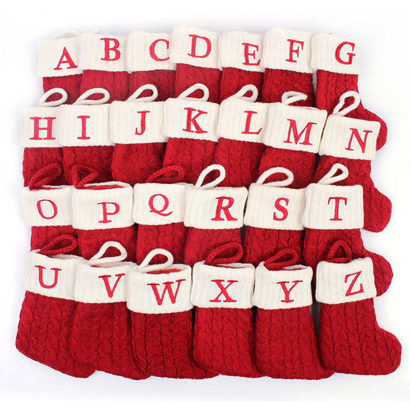 Calcetines navideños con colgante para árbol de Navidad, medias navideñas, decoraciones para bolsas de dulces, regalo de Navidad, 2022