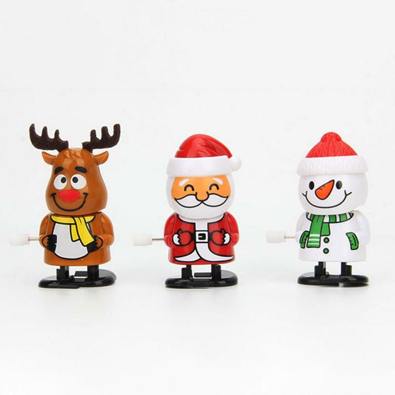 Natal Santa Shape Wind-up Jumping Toys, Natal temático, stuffers de meias decorativas, presentes para crianças