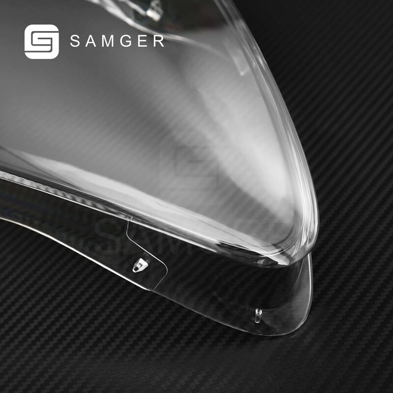 Samger-cubierta de faro delantero de coche, pantalla de lámpara de cabeza, cubierta de lente de cristal, para Audi Q7 2006-2015, 1 par