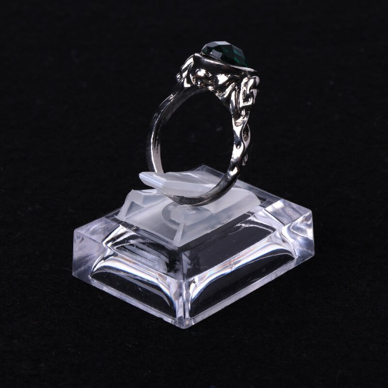 Acrílico transparente anel mostrar exibição vitrine jóias decoração suporte suporte n0he