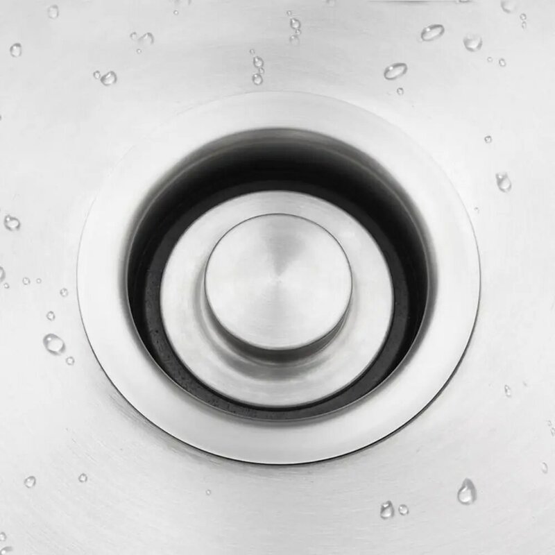 อุปกรณ์ปลั๊กซิงค์สแตนเลสทรงกลมป้องกันกลิ่นไม่ให้อ่างอาบน้ำรั่วทนทานฝาครอบฝารูระบายน้ำในครัว