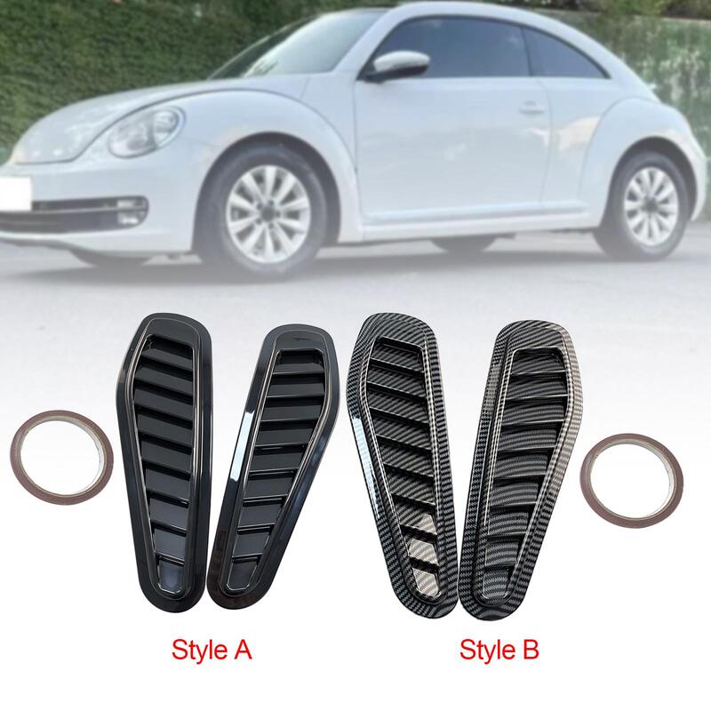 2Pcs Car Decorative Air Flow Intake Scoops Easily Install Durable Vehicle