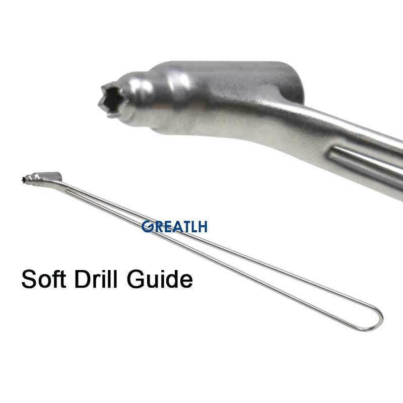 GREATLH-Medical Drill Guide Sleeve, broca flexível, broca macia, Placa de Reconstrução Ferramenta, Instrumento Cirurgia Ortopédica, 2,5mm