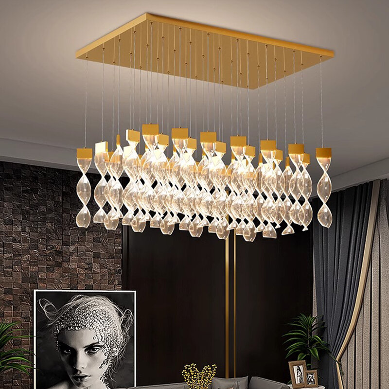 Modern home decor led lights pendant light lamps forstaircase Chandeliers for living room hanging light indoor lighting