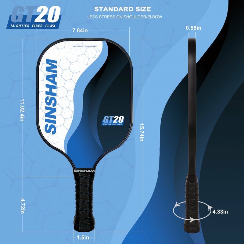 Professional Grade Chuzhan Fiberglass Pickleball Paddle - Perfect for Tournaments and Competitive Play