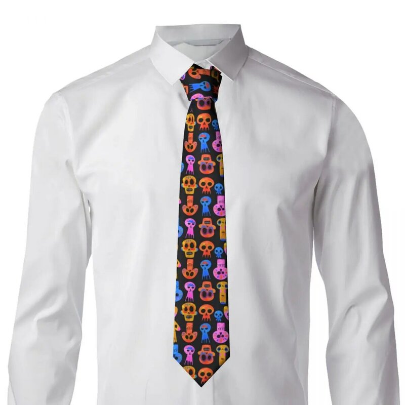 يوم ربطة عنق جمجمة الهيكل العظمي الميت ، ربطة عنق الوجوه المبتسمة ، إكسسوارات الملابس