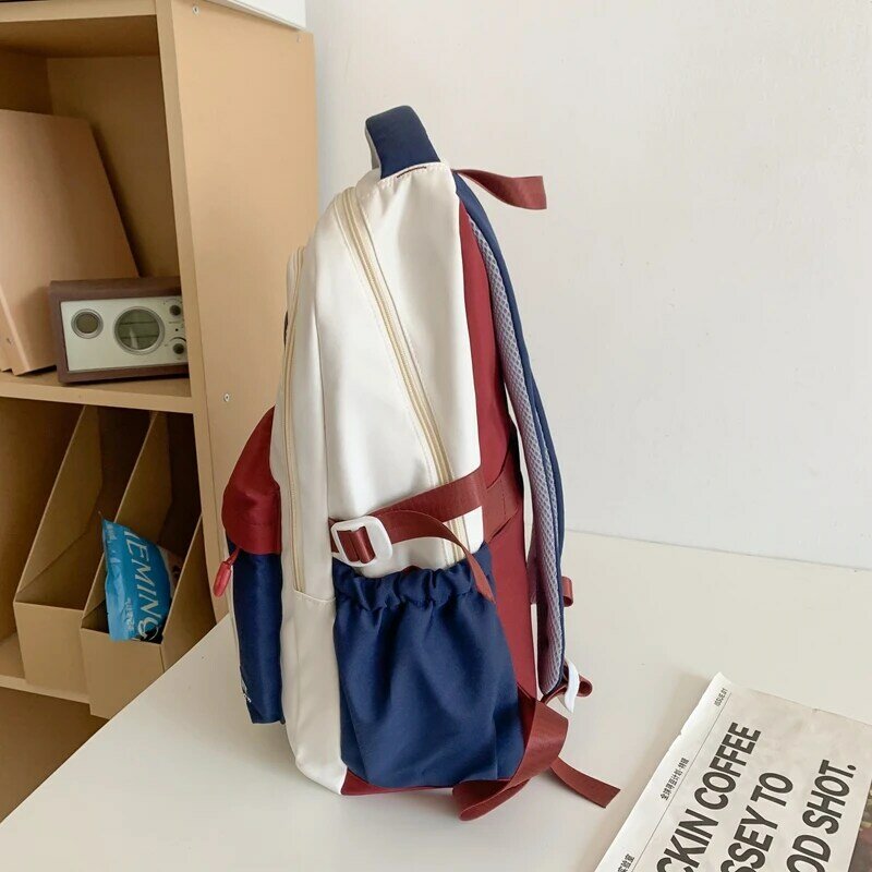 Mochila unisex Preppy de gran capacidad, mochila escolar de diseño de moda para adolescentes, bolsa de viaje simple para niños y niñas, 2024