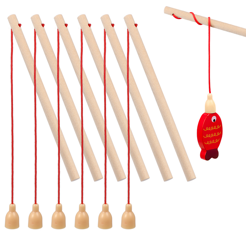Toyic Gamefish-Juego de caña de pescar para niños, juego de palos de pesca, accesorio de mesa, reemplazo de madera, divertido