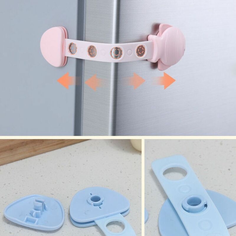 Baby Anti-Pinch Child Safety Lock Multifunctional Anti-pinch Door Locks Self Adhesive ABS Safety Protection Buckle Refrigerator